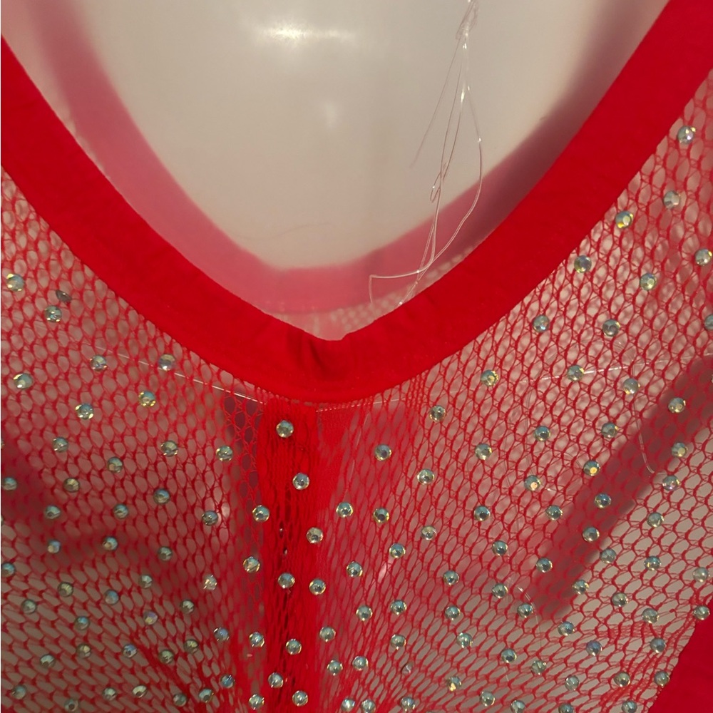 Red Rhinestone Bikini Set - Picture 4 of 5